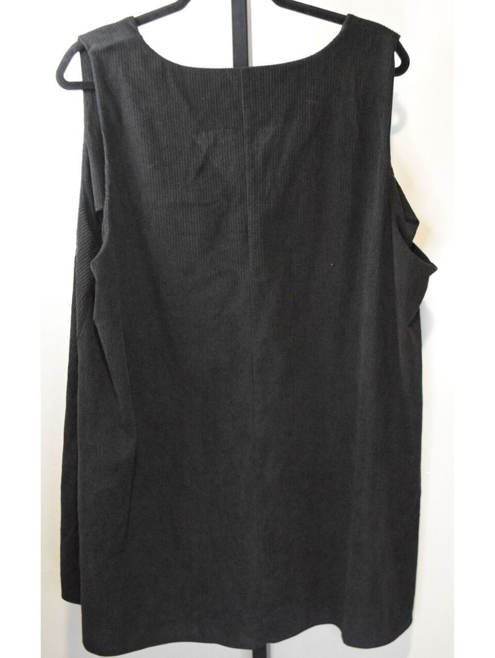 SHEIN Curve Black Ribbed V-Neck Sleeveless Tunic Top Plus Size 4XL